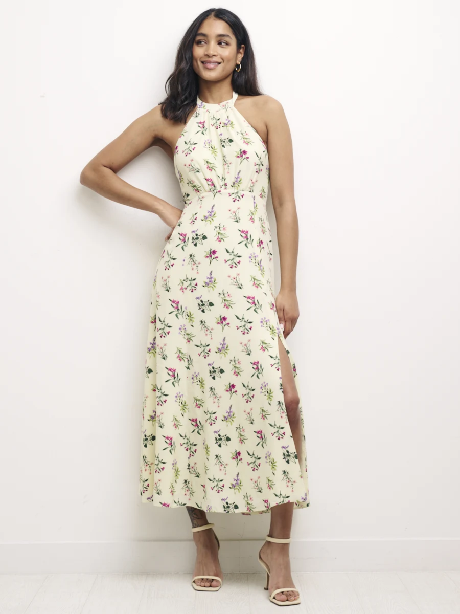 NOBODY´S CHILD Holly Flowers Midi Dress