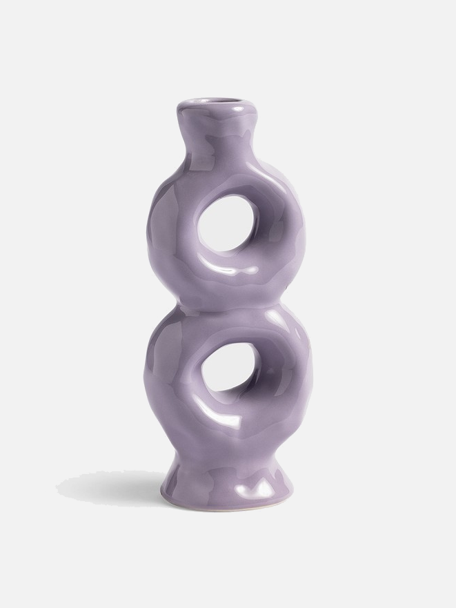 CANDLE HOLDER LOOP LILAC - PICK UP ONLY