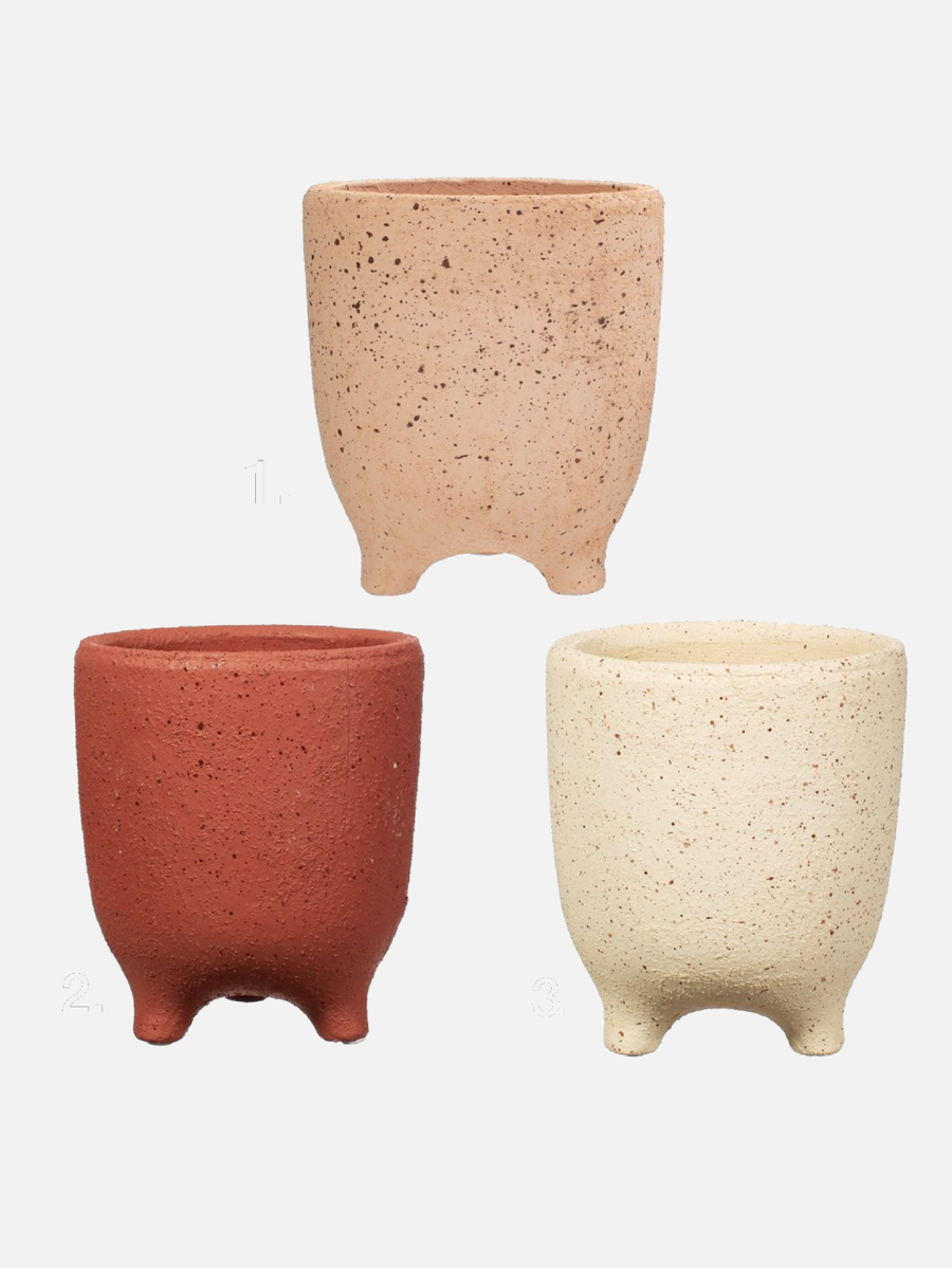 SPECKLED LEGGY PLANTER LARGE 3 variants - PICK UP ONLY