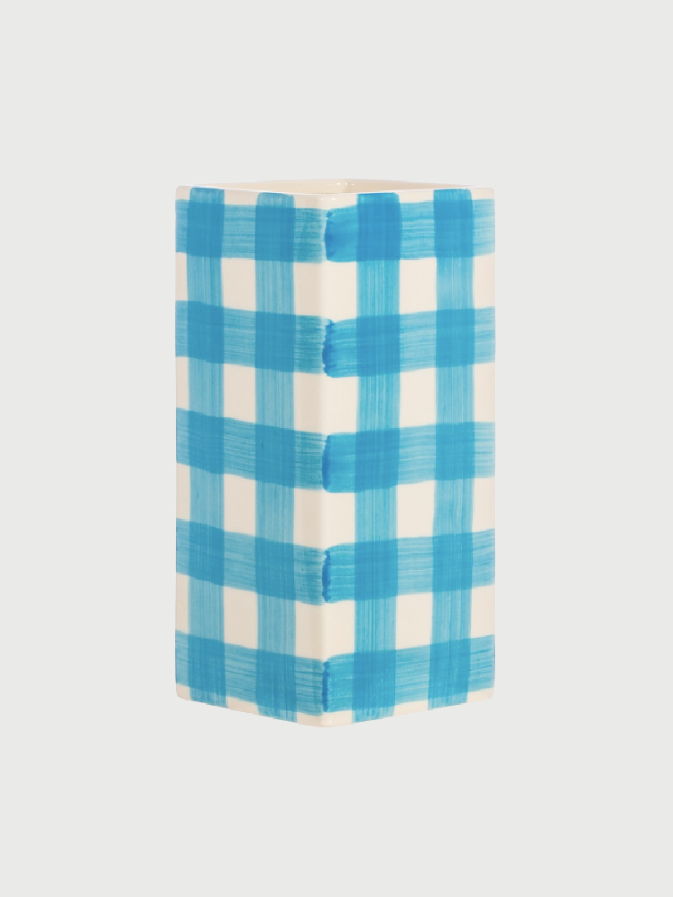 Gingham Vase