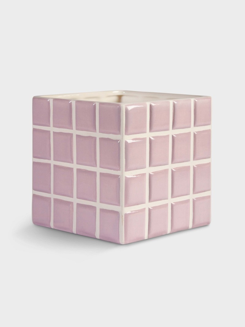 Tile Pot lilac- PICK UP ONLY