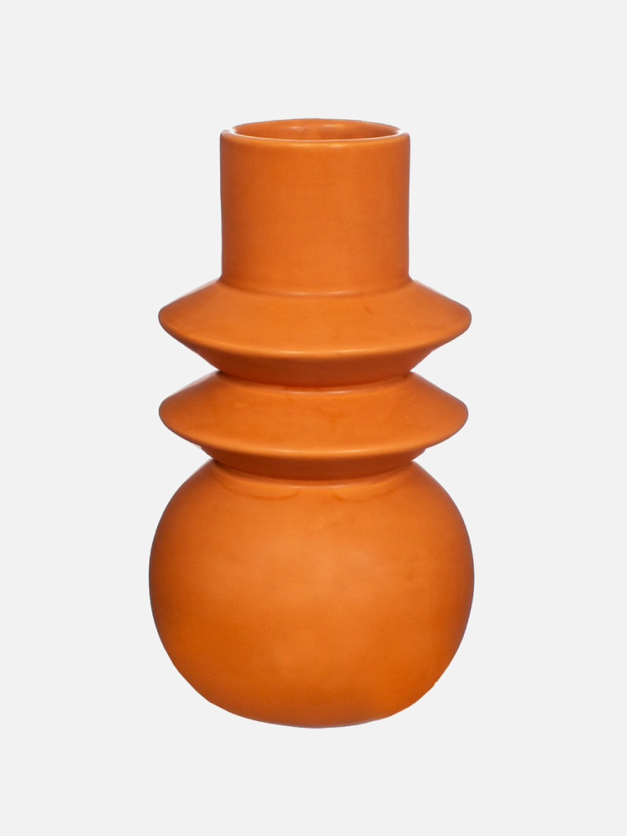 Terracotta Angled Totem Vase - PICK UP ONLY