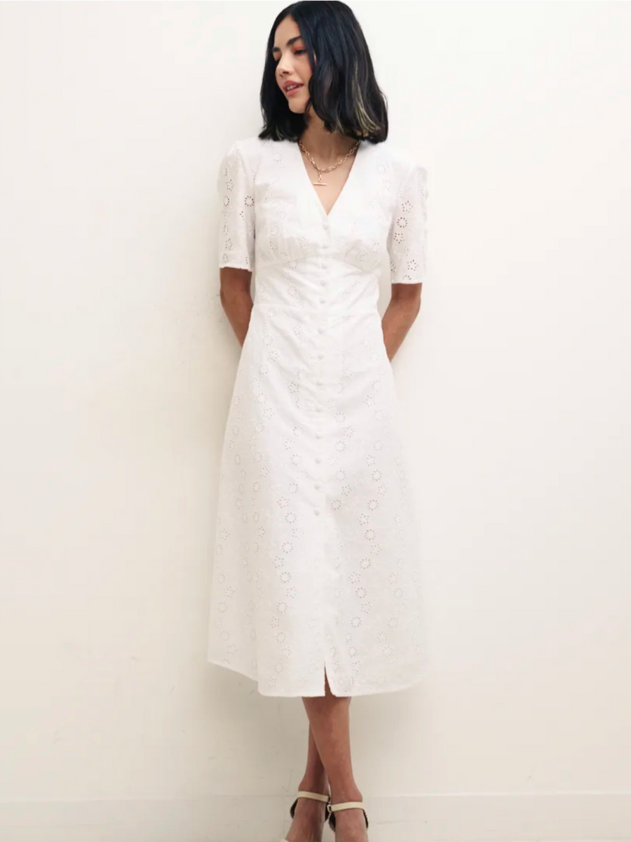 NOBODY´S CHILD Alexa Broderie Midi Dress