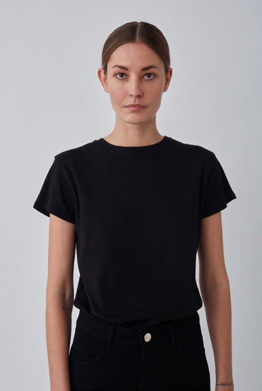 Cash Tee, black - JUST FEMALE