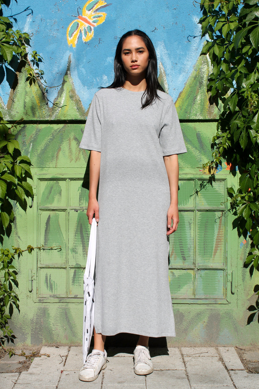 Noble midi dress grey JUST FEMALE