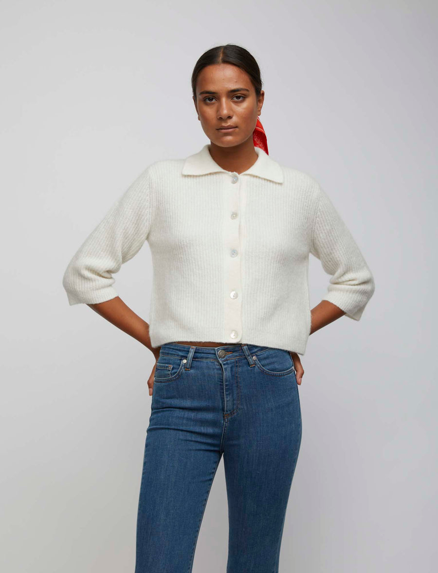 Rebelo Cardigan buttercream JUST FEMALE