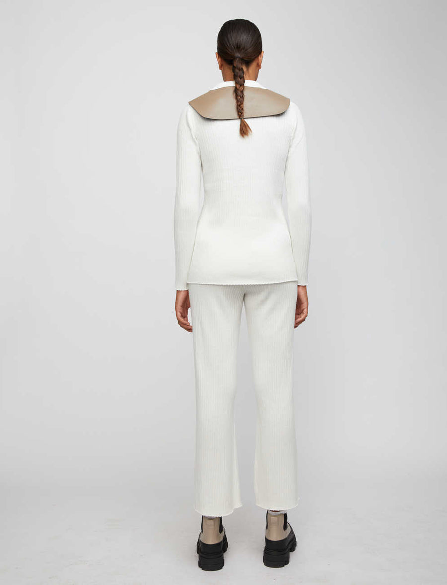 Cara Knit Pants off white JUST FEMALE