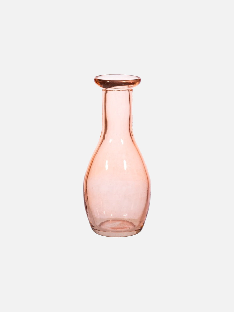 Recycled Glass Bud Vase Pale Pink - PICK UP ONLY