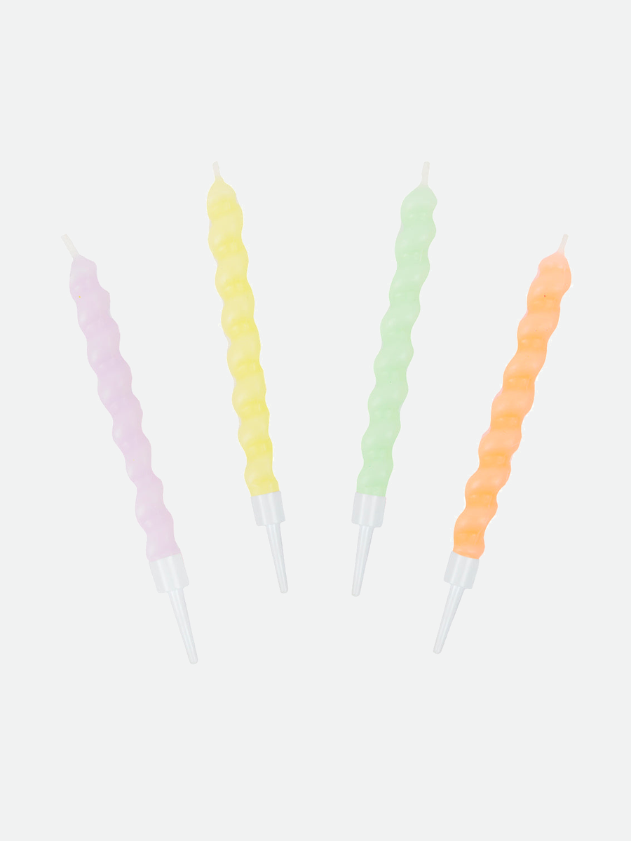 Twisted Birthday Candle Set Pastel