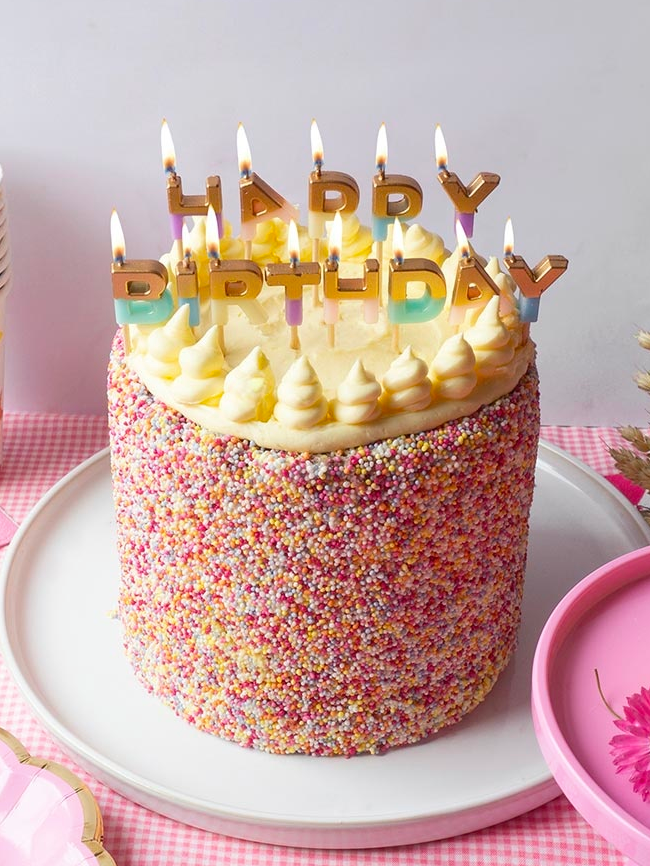 Pastel Happy Birthday Candle Set