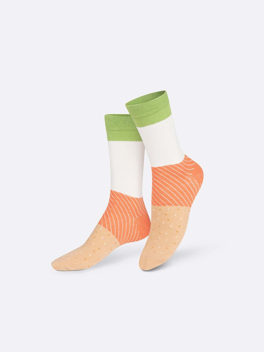 SALMON BAGEL SOCKS